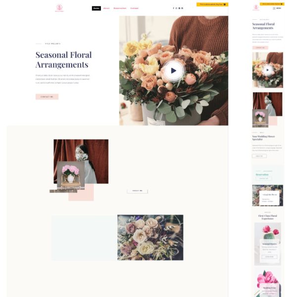 Themebook one page websites | Florist