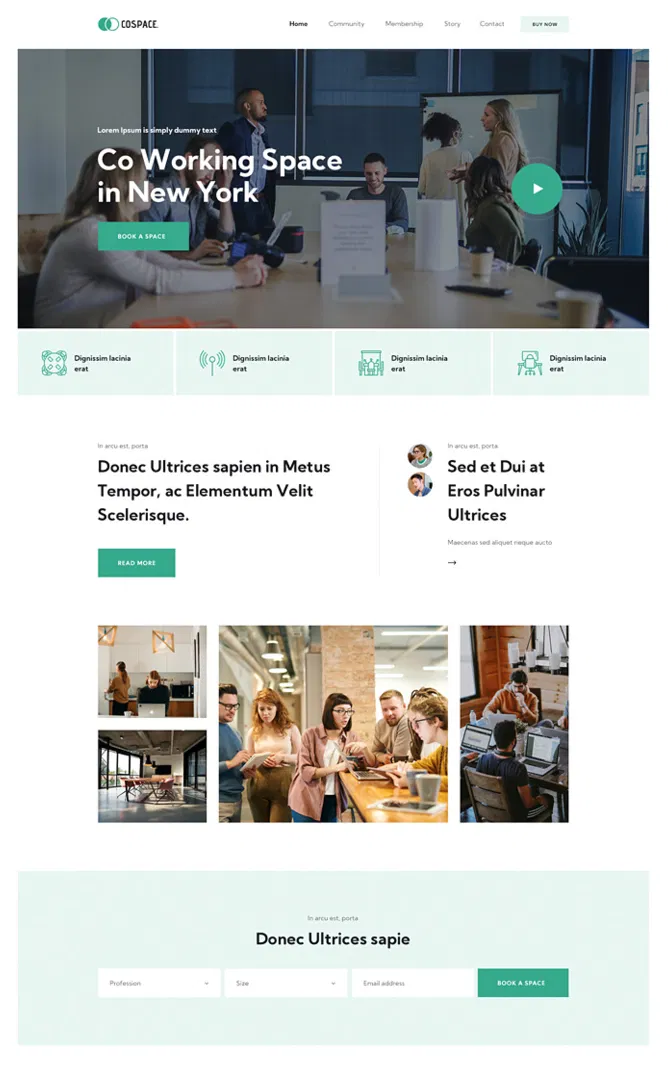 themebook website Co-Space